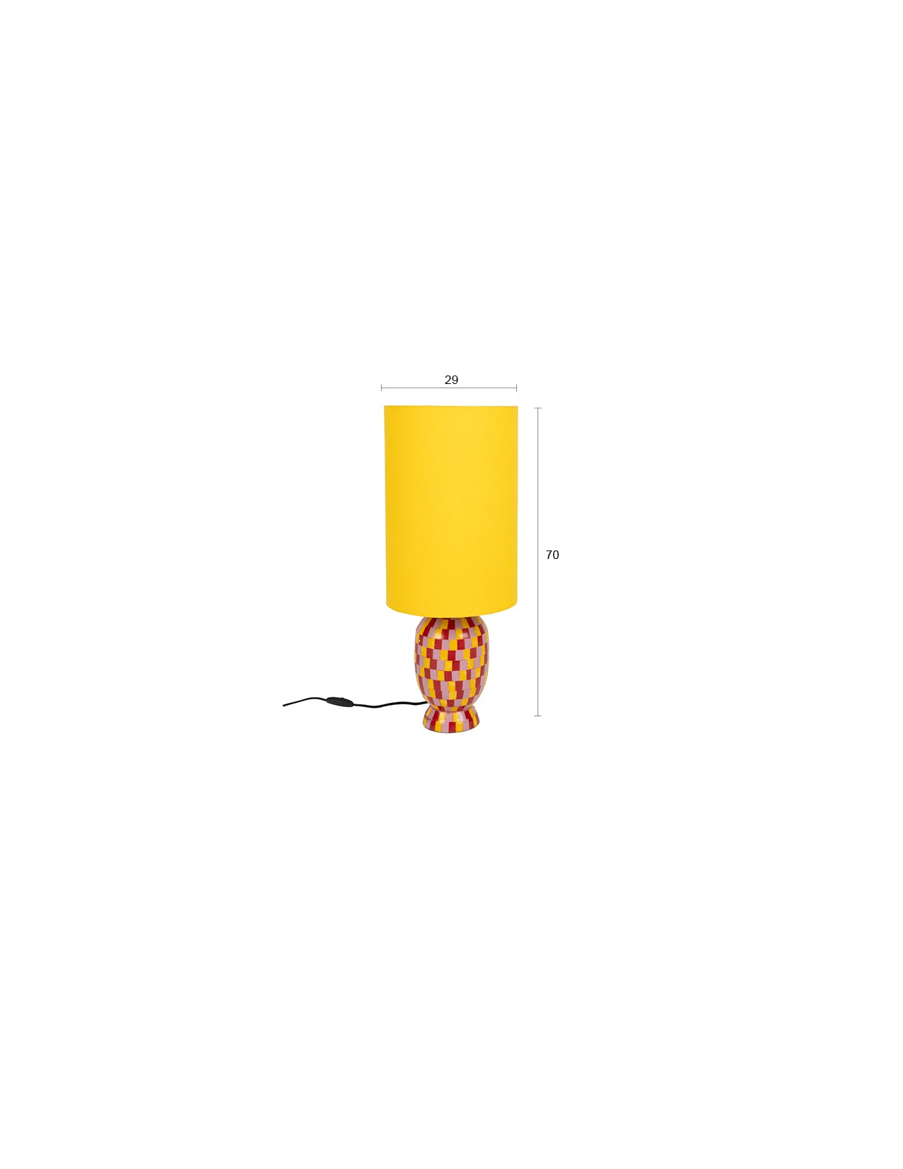 Bold Monkey Don't Be Afraid of Colour Blocks Yellow Table Lamp